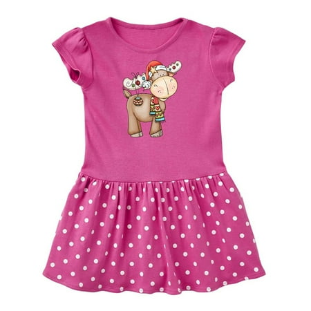 Inktastic Christmas Molly Moose Gift Toddler Girl Dress