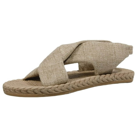 Womens Sandals Fashion Spring And Summer Women Sandals Outdoor Roman Style Sandals Cross Straps Linen Flat Bottom
Womens Sandals Fashion Spring And Summer Women Sandals Outdoor Roman Style Sandals Cross Straps Linen Flat Bottom