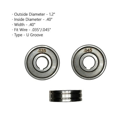 Drive Roll .023 .030 .035 .045 Knurled V U Groove Wire Feed for MIG Welders