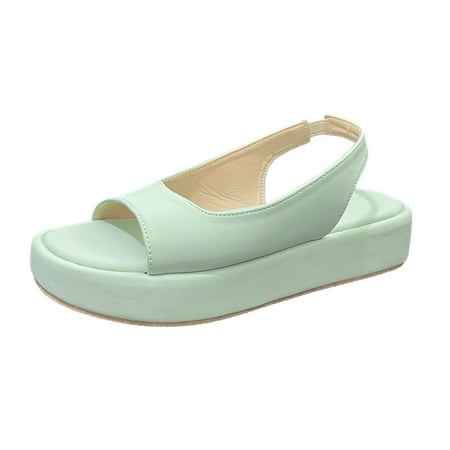 Cathalem Ladies Fashion Summer Solid Leather Open Toe Casual Flat Beach Sandals Green 41
Cathalem Ladies Fashion Summer Solid Leather Open Toe Casual Flat Beach Sandals Green 41