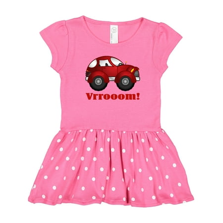 Inktastic Red Vroom Racer Car Gift Toddler Girl Dress