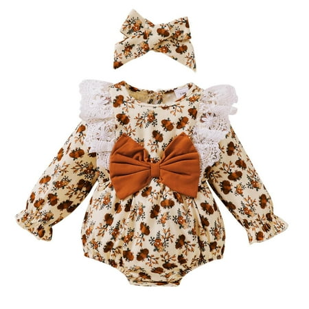 Rovga Baby Girl Bodysuits Long Sleeve Floral Prints Bowknot Romper Ruffles Bodysuits Headbands Set
Rovga Baby Girl Bodysuits Long Sleeve Floral Prints Bowknot Romper Ruffles Bodysuits Headbands Set