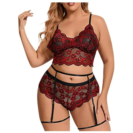 DORKASM Sexy Lace Lingerie Set for Women Bralette Bra and Panty Sets Plus Size Babydoll Teddy Lingerie with Garter L
DORKASM Sexy Lace Lingerie Set for Women Bralette Bra and Panty Sets Plus Size Babydoll Teddy Lingerie with Garter L