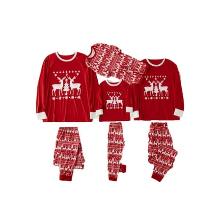 EYIIYE Family Matching Christmas Pajamas Set Snow Elk Print Red Tops Long Trousers/Romper Sleepwear
EYIIYE Family Matching Christmas Pajamas Set Snow Elk Print Red Tops Long Trousers/Romper Sleepwear
