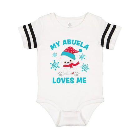 Inktastic Polar Bear My Abuela Loves Me in Santa Hat with Snowflakes Gift Baby Boy or Baby Girl Bodysuit
Inktastic Polar Bear My Abuela Loves Me in Santa Hat with Snowflakes Gift Baby Boy or Baby Girl Bodysuit
