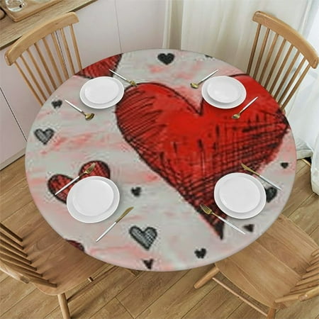 Xllo0ord Pink White Elastic Fitted Round Tablecloths Striped Elastic Edge Waterproof and wipeable Valentine 46-50
Xllo0ord Pink White Elastic Fitted Round Tablecloths Striped Elastic Edge Waterproof and wipeable Valentine 46-50