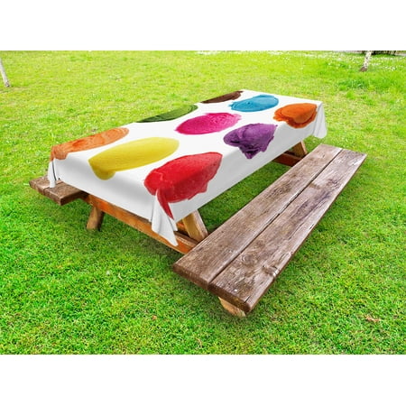 Ice Cream Outdoor Tablecloth Ice Cream Toppings with Colorful Various Flavor Yummy Sweet Summer Season Image Decorative Washable Fabric Picnic Tablecloth 58 X 104 Inches Multicolor by Ambesonne
Ice Cream Outdoor Tablecloth Ice Cream Toppings with Colorful Various Flavor Yummy Sweet Summer Season Image Decorative Washable Fabric Picnic Tablecloth 58 X 104 Inches Multicolor by Ambesonne