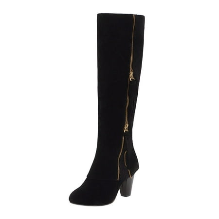 Fsqjgq Boots Women Knee High Women s Autumn and Winter Thick High Heels Round Head Side Zipper Fashion Handsome Retro High Boots Knee High Boots Over Knee Boot Wide Black 38
Fsqjgq Boots Women Knee High Women s Autumn and Winter Thick High Heels Round Head Side Zipper Fashion Handsome Retro High Boots Knee High Boots Over Knee Boot Wide Black 38