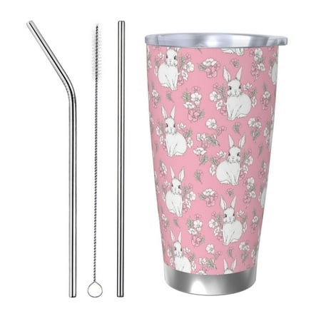 Susaid Rabbit And Flower Print 20oz Car Cup Insulated Coffee Cup Fully Spill Proof Travel Coffee Mug Stainless Steel Tumbler for Work Home Outdoor Car-Straw Three-piece Set
Susaid Rabbit And Flower Print 20oz Car Cup Insulated Coffee Cup Fully Spill Proof Travel Coffee Mug Stainless Steel Tumbler for Work Home Outdoor Car-Straw Three-piece Set
