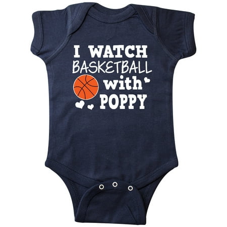 Inktastic I Watch Basketball with Poppy Gift Baby Boy Bodysuit