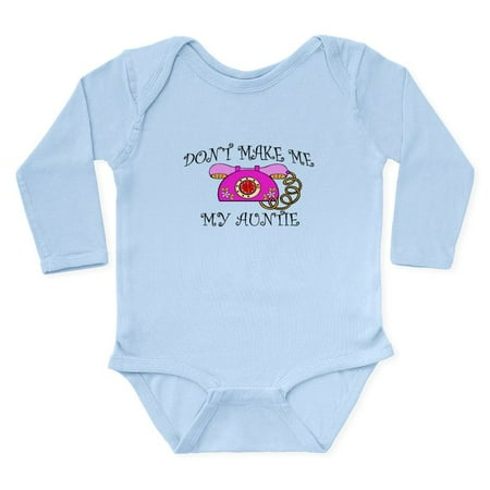CafePress - Don t Make Me Call My Auntie Body Suit - Long Sleeve Infant Bodysuit
CafePress - Don t Make Me Call My Auntie Body Suit - Long Sleeve Infant Bodysuit