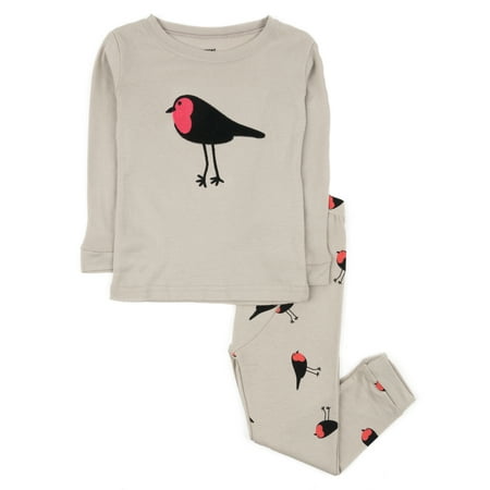 Leveret Kids Boys Girls Two Piece Cotton Pajamas Birds 4 Year