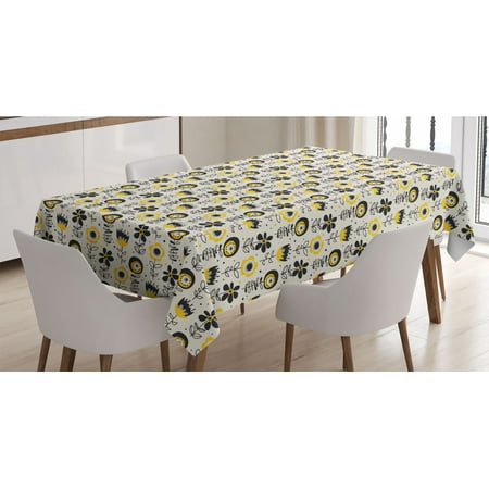 Abstract Tablecloth Continuous Pattern of Surreal Design Flowers Rectangle Satin Table Cover Accent for Dining Room and Kitchen 60 X 90 Champagne Yellow by Ambesonne
Abstract Tablecloth Continuous Pattern of Surreal Design Flowers Rectangle Satin Table Cover Accent for Dining Room and Kitchen 60 X 90 Champagne Yellow by Ambesonne