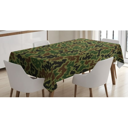Ambesonne Camouflage Tablecloth Rectangular Table Cover Green Forest Motif 60 x84 Green Brown Black
Ambesonne Camouflage Tablecloth Rectangular Table Cover Green Forest Motif 60 x84 Green Brown Black