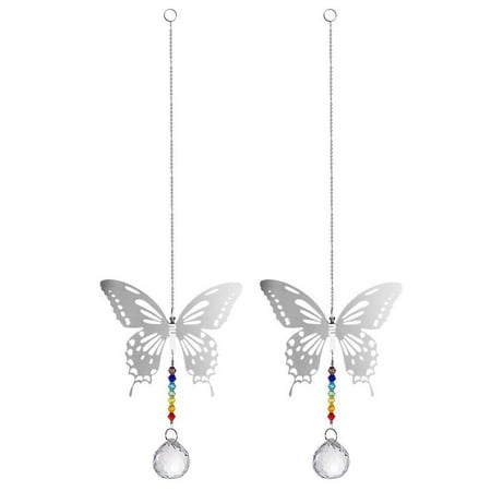 2Pcs Butterfly Crystal Pendants Decorative Crystal Hanger Hanging Suncatcher for Home Office Garden Decoration
2Pcs Butterfly Crystal Pendants Decorative Crystal Hanger Hanging Suncatcher for Home Office Garden Decoration