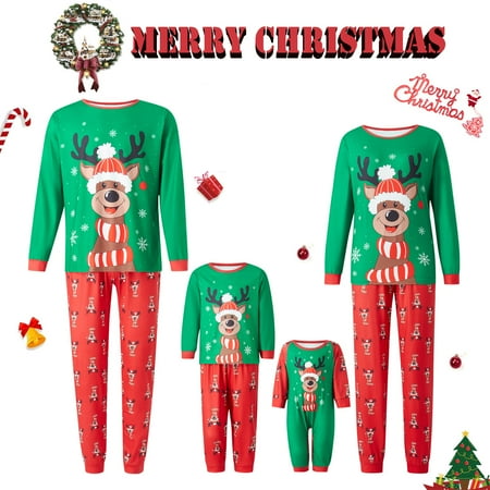 Family Matching Christmas Pajamas Sets Elk Print Tops Pants Xmas Holiday Sleepwear Loungewear Jammies Pjs Outfit
Family Matching Christmas Pajamas Sets Elk Print Tops Pants Xmas Holiday Sleepwear Loungewear Jammies Pjs Outfit