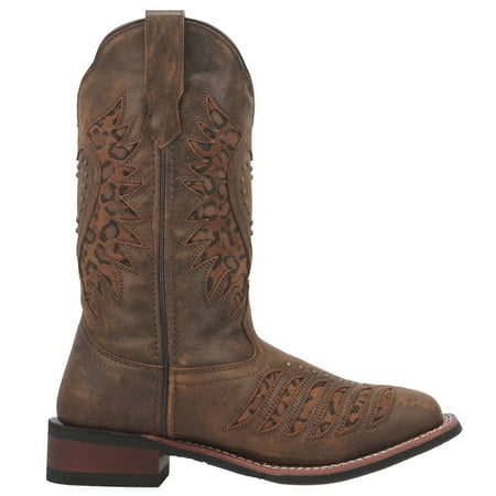 Laredo Womens Emmylou Square Toe Boots Mid Calf Low Heel 1-2