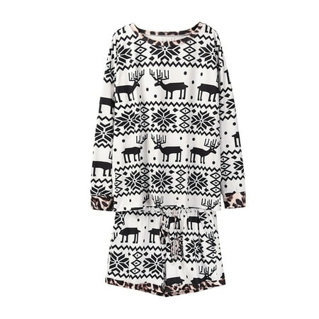 YWDJ Two Piece Outfits for Women Summer Pants Set Elk Print Christmas Long Sleeve Top Shorts Pajamas Set Warm Homewear White S
YWDJ Two Piece Outfits for Women Summer Pants Set Elk Print Christmas Long Sleeve Top Shorts Pajamas Set Warm Homewear White S