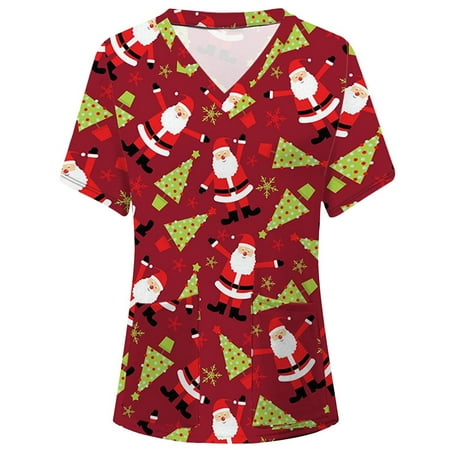 Youmylove Women Scrubs Top Christmas Snowman Working Uniform Top Short Sleeve Pocket Nurses Clothing Workwear Steetwear
Youmylove Women Scrubs Top Christmas Snowman Working Uniform Top Short Sleeve Pocket Nurses Clothing Workwear Steetwear