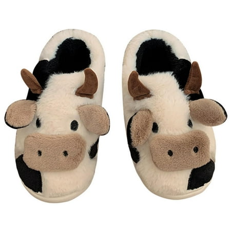 Firxreer Fluffy Cow Slippers | Kawaii Cow Slippers Soft Thick Shoes with Nonslip Rubber Sole | Warm Winter Slippers for Women Girls
Firxreer Fluffy Cow Slippers | Kawaii Cow Slippers Soft Thick Shoes with Nonslip Rubber Sole | Warm Winter Slippers for Women Girls