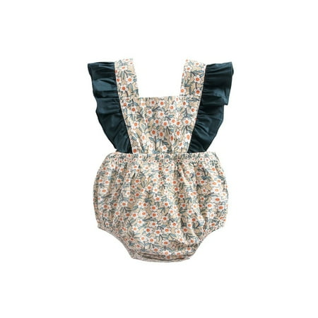 ANYSENSETZH Baby Girl Ruffle Romper Floral Print Summer Jumpsuits Bowknot Headband Playsuits
ANYSENSETZH Baby Girl Ruffle Romper Floral Print Summer Jumpsuits Bowknot Headband Playsuits