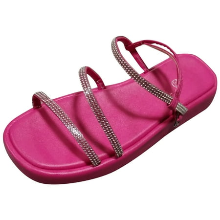 Womens Sandals Summer Pattern Fashion Rhinestone Decoration Thick Bottom Flat Bottom Comfortable Non Slip Sandals Hot Pink Size 7
Womens Sandals Summer Pattern Fashion Rhinestone Decoration Thick Bottom Flat Bottom Comfortable Non Slip Sandals Hot Pink Size 7