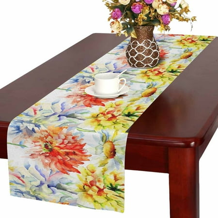 MKHERT Watercolor Chrysanthemum Flowers Artistic Floral Painting Table Runner Home Decor for Wedding Banquet Decoration 16x72 Inch
MKHERT Watercolor Chrysanthemum Flowers Artistic Floral Painting Table Runner Home Decor for Wedding Banquet Decoration 16x72 Inch