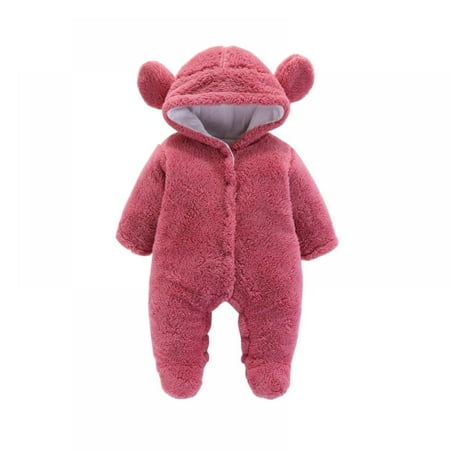 GYRATEDREAM 3-12M Newborn Baby Girl Boy Outfits Long Sleeve Plush Hooded Romper Footies Jumpsuit Toddler Fall Winter Clothes
GYRATEDREAM 3-12M Newborn Baby Girl Boy Outfits Long Sleeve Plush Hooded Romper Footies Jumpsuit Toddler Fall Winter Clothes