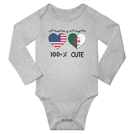 50% American + 50% Algerian = 100+% Cute Baby Long Slevve Jumpsuits (Gray 18-24 Months)
50% American + 50% Algerian = 100+% Cute Baby Long Slevve Jumpsuits (Gray 18-24 Months)