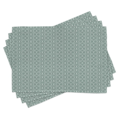 Retro Placemats Set of 4 Medieval Authentic Style Curved Oval Floral Motifs Delicate Feminine Washable Fabric Place Mats for Dining Room Kitchen Table Decor Pale Sage Green White by Ambesonne
Retro Placemats Set of 4 Medieval Authentic Style Curved Oval Floral Motifs Delicate Feminine Washable Fabric Place Mats for Dining Room Kitchen Table Decor Pale Sage Green White by Ambesonne