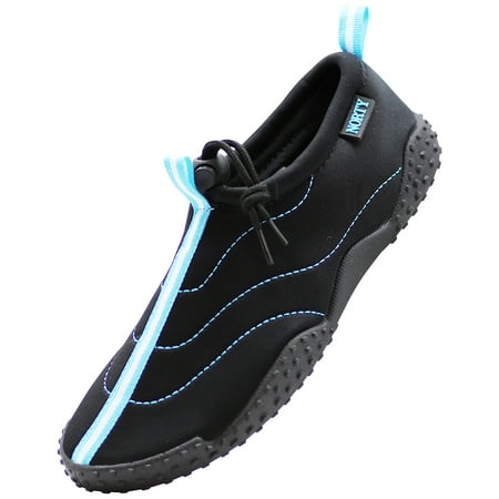 

NORTY Womens Water Shoes Adult Female Surf Shoes Black Turquoise 6