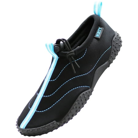 NORTY Womens Water Shoes Adult Female Surf Shoes Black Turquoise 6