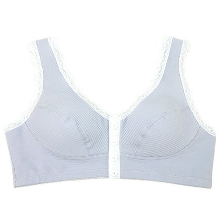 Women s Sports Bras Front Buckle Embroidered Gathered Thin Cotton Wireless Push up Bra for Womens Gray 36
Women s Sports Bras Front Buckle Embroidered Gathered Thin Cotton Wireless Push up Bra for Womens Gray 36