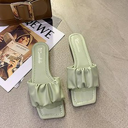 absuyy Women s Slide Sandals- Casual New Style Solid Open Toe Summer Flat Slide Sandals #591 Green-7
absuyy Women s Slide Sandals- Casual New Style Solid Open Toe Summer Flat Slide Sandals #591 Green-7