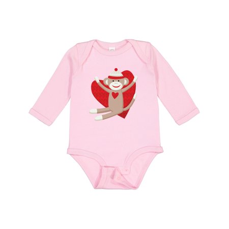 Inktastic Hug Sock Monkey Gift Baby Boy or Baby Girl Long Sleeve Bodysuit