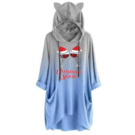 jsaierl Plus Size Tops Womens Cat Ear Hoodies Wine Glasses Print Long Sleeve Pockets Gradient Sweatshirts Casual Christmas Oversized Loose Outwear
jsaierl Plus Size Tops Womens Cat Ear Hoodies Wine Glasses Print Long Sleeve Pockets Gradient Sweatshirts Casual Christmas Oversized Loose Outwear