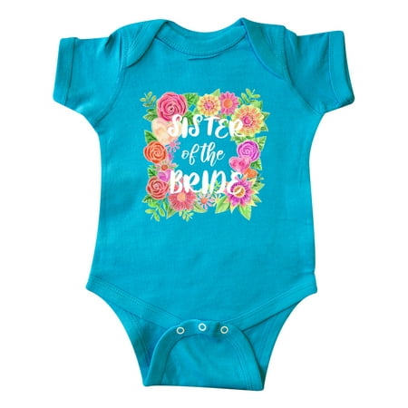 Inktastic Sister of the Bride- Flower Bouquet Gift Baby Girl Bodysuit