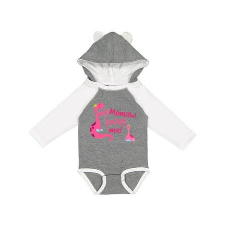 Inktastic My Memaw Loves Me Gift Baby Girl Long Sleeve Bodysuit