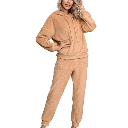 Frontwalk Winter Warm Fleece Plush Pajamas Set for Women Soft Fuzzy Lounge Homewear Pullover Set
Frontwalk Winter Warm Fleece Plush Pajamas Set for Women Soft Fuzzy Lounge Homewear Pullover Set