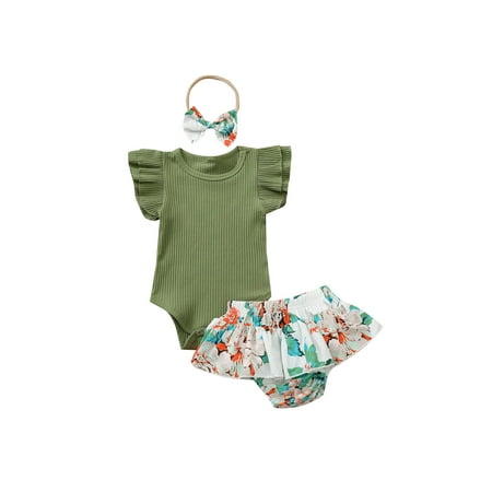 jaweiw Three Piece Baby Girl’s Clothes Set Solid Color Fly Sleeve Romper and Flower Short Pants with Headband
jaweiw Three Piece Baby Girl’s Clothes Set Solid Color Fly Sleeve Romper and Flower Short Pants with Headband
