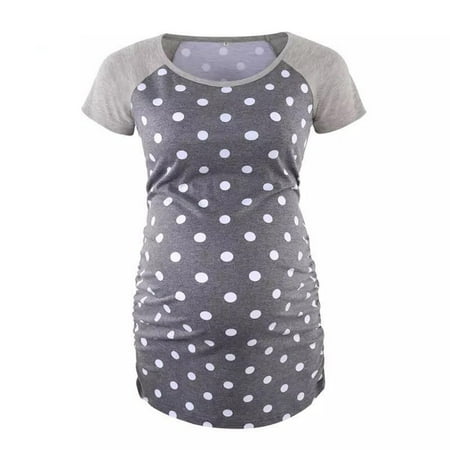 Kukoosong Summer Saving Clearance! Women s Short Sleeve Maternity T Shirt Clothes for Women Maternity Wear Round Neck Side Pleated Printed Top Maternity Short Sleeve T-Shirt Gray S
Kukoosong Summer Saving Clearance! Women s Short Sleeve Maternity T Shirt Clothes for Women Maternity Wear Round Neck Side Pleated Printed Top Maternity Short Sleeve T-Shirt Gray S