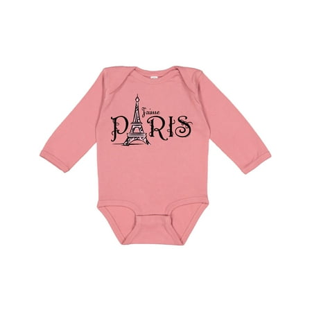 Inktastic J aime Paris Gift Baby Girl Long Sleeve Bodysuit