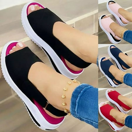 Womail Womens Open Toe Ankle Strap Platform Wedge Shoes Sandals Vintage Summer women Casual Non-Slip Beach Platform Shoes solid color Sandals apply to beach seaside walk
Womail Womens Open Toe Ankle Strap Platform Wedge Shoes Sandals Vintage Summer women Casual Non-Slip Beach Platform Shoes solid color Sandals apply to beach seaside walk