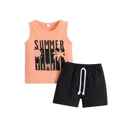 xkwyshop Toddler Boys 2Pcs Summer Outfits Sleeveless Letters Print Tank Tops + Drawstring Shark Shorts Beach Clothes Set
xkwyshop Toddler Boys 2Pcs Summer Outfits Sleeveless Letters Print Tank Tops + Drawstring Shark Shorts Beach Clothes Set