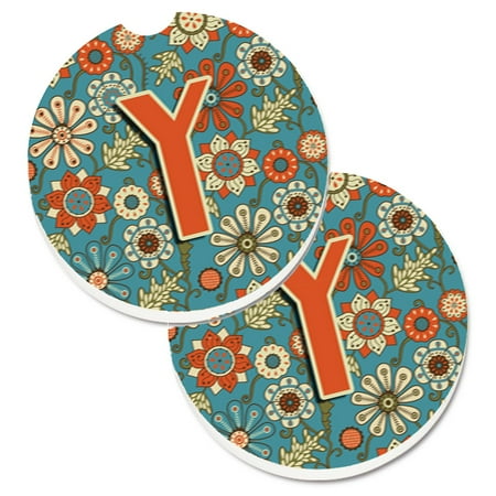 Carolines Treasures CJ2012-YCARC Letter Y Flowers Retro Blue Set of 2 Cup Holder Car Coasters Large multicolor
Carolines Treasures CJ2012-YCARC Letter Y Flowers Retro Blue Set of 2 Cup Holder Car Coasters Large multicolor