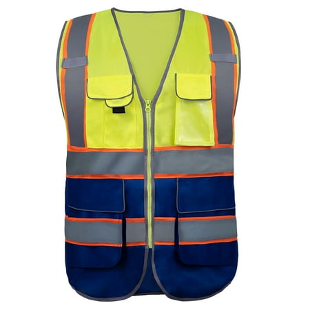 Reflective Safety Vest For Women Men High Visibility Security With Pockets Zipper Front Meets ANSI/ISEA Standards 
Reflective Safety Vest For Women Men High Visibility Security With Pockets Zipper Front Meets ANSI/ISEA Standards