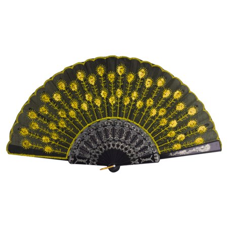 Colorful Embroidered Flower Pattern Black Cloth Folding Lightweight Fan for Dancing Performance
Colorful Embroidered Flower Pattern Black Cloth Folding Lightweight Fan for Dancing Performance