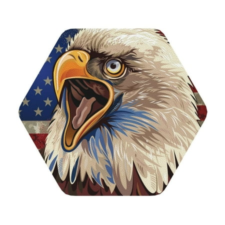 Ocsxa Eagle With USA Flags Coasters for Drinks Leather Coasters Set of 4 for Coffee Table for Housewarming Kitchen Bar Decor One Size
Ocsxa Eagle With USA Flags Coasters for Drinks Leather Coasters Set of 4 for Coffee Table for Housewarming Kitchen Bar Decor One Size