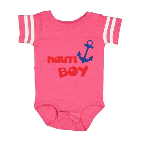 Inktastic Nauti Boy Boat Anchor Sailor Sailing Nautical Gift Baby Boy Bodysuit
