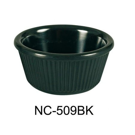Yanco NC-509BK 2 oz Fluted Ramekin Black - 1.375 x 3 in. - Pack of 72